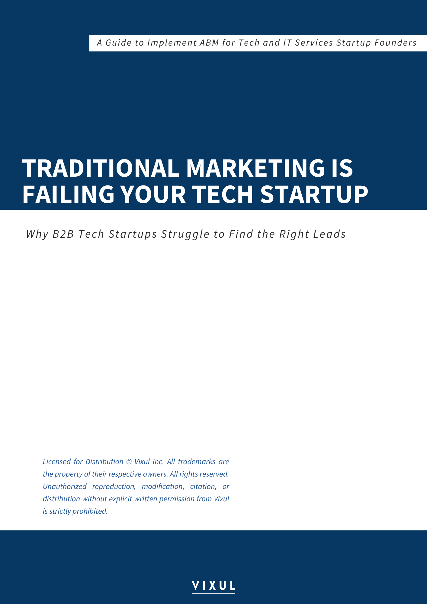 Traditional Marketing is Failing Your Tech Startup whitepaper cover